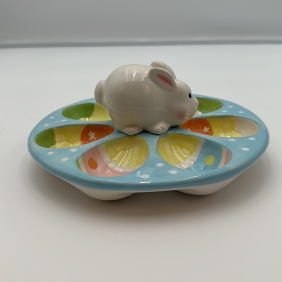 Chang Song Easter Bunny Egg ceramic dish - Picture 2 of 16